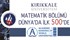 Kırıkkale Üniversitesi Matematik Bölümü Dünya'da ilk 500’de
